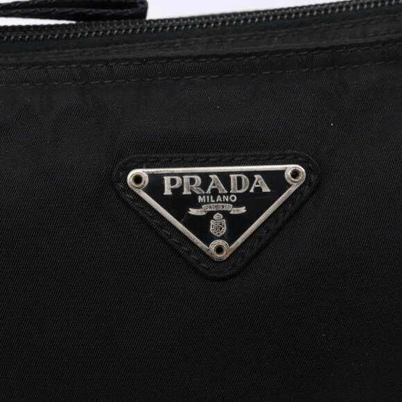 PRADA Shoulder Bag Nylon Black Silver Auth - Picture 9 of 15